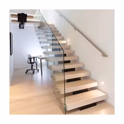Modern Floating Glass Staircase